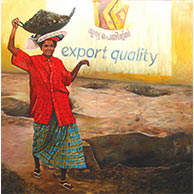<em>Export Quality</em>, 2007, 8'x8', Enamel on aluminum