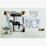 <em>Catalogue</em>, 2011, 15"x22", Mixed media collage on paper