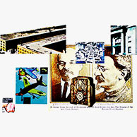 <em>Lenin and Trotsky</em>, 2011, 15"x22.5", Mixed media collage on paper