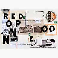 <em>RED</em>, 2011, 15"x22.5", Mixed media collage on paper