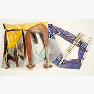 <em>Sea Device</em>, 1995, 43"x68"x8", Mixed media and found objects on wood