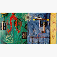 <em>Tonnara Science</em>, 1997, 48"x86"x4", Mixed media on wood