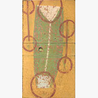 <em>Binder 11</em>, 2005, 25"x13"x2", Distemper on cardboard on wood