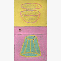 <em>Binder 12</em>, 2005, 25"x13"x2", Distemper on cardboard on wood