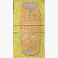 <em>Binder 24</em>, 2005, 25"x13"x2", Distemper on cardboard on wood