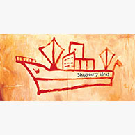 <em>Ships Carry Ideas</em>, 2005, 4'x8', Enamel on aluminum