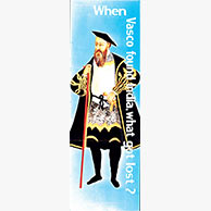 <em>When Vasco Found India, What Got Lost?</em>, 2005, 12'x4', Enamel on aluminum