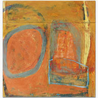 <em>Mark</em>, 2012, 39.5"x38"x3", Casein on wood panel