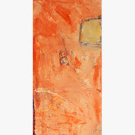 <em>Roman</em>, 2018, 46.75"x24"x2", Lime plaster on wood