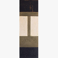 <em>Blackviolet</em>, 2020-2021, 51"x17", pigmented lime plaster on poplar