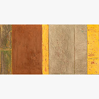 <em>Different Mix</em>, 2020-2021, 17.5"x34", pigmented lime plaster on poplar