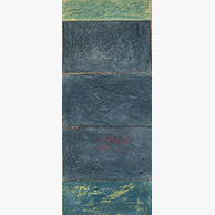 <em>Seaside</em>, 2020-2021, 42.5"x17.5", pigmented lime plaster on poplar