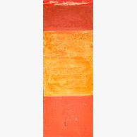 <em>Walled</em>, 2020-2021, 48"x17.5", Pigmented lime plaster on poplar