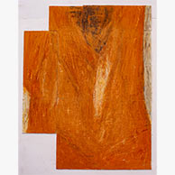 <em>Earth</em>, 2023, 42"x32.5"x2", pigmented lime plaster on poplar