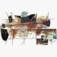 <em>16</em>, 2011, 11"x17", Mixed media collage on paper