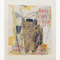 <em>Leaf</em>, 1996, 16"x13", Mixed media collage on paper