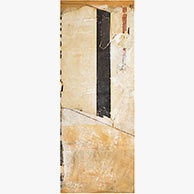 <em>Line</em>, 1982, 21.5"x12", Mixed media collage on paper